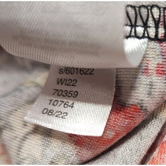 Loft Dark Floral Forest Velour Velvet Soft Knit Long Sleeve Crew Neck Top XS - Picture 10 of 10